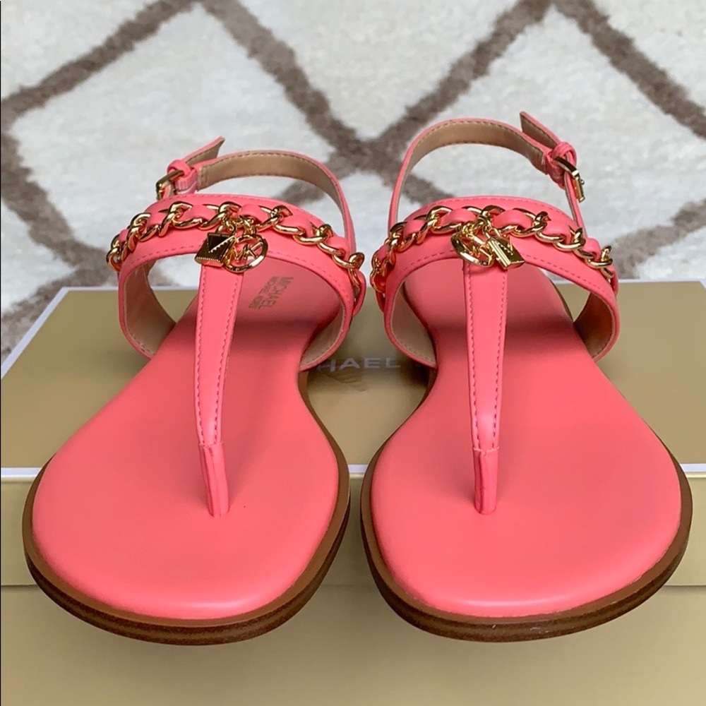 MICHAEL KORS ELSA THONG NAPPA PU GRAPEFRUIT - Picture 9 of 16